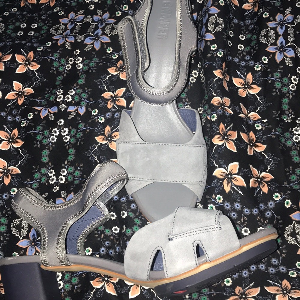 New Camper shoes sz 40/ 9.5 grey-blue, Velcro